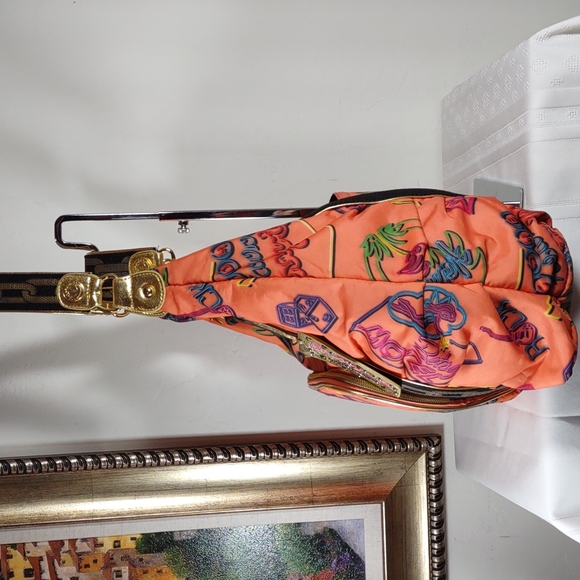 Betseyville by Betsey Johnson Silky Print Fabric Hobo Style Shoulder Bag - Picture 4 of 12